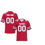 Trikot Herren, 1 Druck Shirt, Eishockey Trikot Herren Football Trikot Tshirt Personalisiert T Shirt Herren Custom Rugby Jersey Football Kostüm Rugby Shirt Uniform Herren, Einheitsgröß