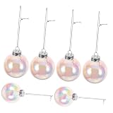 Cabilock 6st Festliche Deko-Kugeln Hängende Weihnachtskugeln Schneekugel Selber Machen Klare Schillernde Kugel Weihnachtliche Schnapskugeln Christbaumkugeln Colorful H