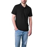 HRM Herren Heavy Performance Polo, schwarz, Gr. 2XL I Premium Polo Shirt Herren I Basic Polohemd bis 60°C waschbar I Hochwertige & nachhaltige Herren-Bekleidung I Workw