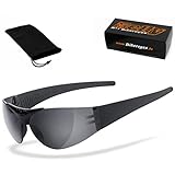 HELLY® - No.1 Bikereyes® | Bikerbrille, Motorradbrille, Motorrad Sonnenbrille | TESTSIEGER*: beschlagfrei, winddicht, bruchsicher | TOP Tragegefühl (smoke [moab 4])