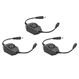 Generic 3-teiliger LED-Streifen-Dimmerschalter, Helligkeitsverstellbarer Knopfregler für DC 12V-24V-Lichtleisten, Langlebiges ABS-Desig