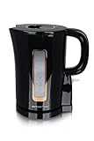 Emerio WK-125130 Wasserkocher, 1.7 Liter, 2200 Watt, BPA frei, Heizelement aus Edelstahl, Wasserstandsanzeige, Auto-Off, Trockengehschutz, schwarz/g