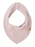 NAME IT HALSTUCH Baby Dreieckstuch UNI in Rippoptik Organic Cotton (Hellrosa)