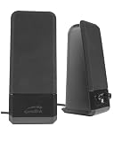 Speedlink EVENT Stereo PC Speaker - PC Lautsprecher mit Klinkenstecker 3,5mm, Computer Boxen Aktiv, 12 Watt, für Büro, Office, PC, Desktop, Notebook, Laptop, schw
