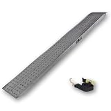 TRUTZHOLM Auffahrrampe leichte Ausführung 200 cm lang 28-70 cm breit Traglast 270kg Alu grau profiliert Verladerampe (28 cm breit)