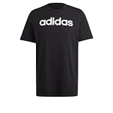 adidas Herren Essentials Single Jersey Linear Embroidered Logo Langarm T-Shirt, Schwarz, S EU