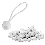 ECENCE 50x Spanngummi, Planenspanner Set, Expanderschlingen mit Kunststoff-Kugel, Zeltgummis für Planen, Pavillons, Zelte, Starke Spannkraft W