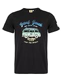ROADSIGN australia Herren T-Shirt ikonisches Retro-Motiv mit entspanntem Schnitt für Jede Gelegenheit schwarz | L