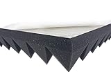 Dibapur Typ 100x50x5 Selbstklebend Pyramidenschaumstoff Akustikschaumstoff Schalldämmmatten zur Effektiven Akustik Dämmung