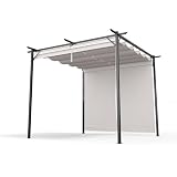 blumfeldt Pavillon 3x3, Wasserdicht Stabil Winterfest, Pulverbeschichteter Stahlrahmen, Wetterfestes Polyesterdach, Seitliche Jalousien, Einfache Montage, Ganzjährig Nutzb