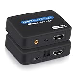 NEWCARE HDMI Audio Extractor, Hdmi to hdmi + Optical Toslink SPDIF + 3.5mm Audio Output, 4K HDMI Audio Converter Adapter für Fire Stick, Xbox