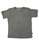 Leela Cotton Baby Kinder Kurzarm T-shirt Bio-Baumwolle GOTS Shirt Jungen Mädchen Gr. 50 bis 128 (86/92, grau-Melange)