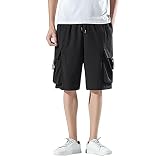 Blau Schlafhose Elegante Hose Herren Slim Fit Herren Hose Schwarz Stretch Casual Jogging Herren Sommer Shorts Shorts Retro Sport Herren Shorts Herren Casual Shorts Shorts Männer Cargo (Black, XL)