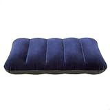 Intex 68672 - Aufblasbares Campingkissen Flocked Blue, Vinyl, Blau, 43x28x9