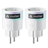 SwitchBot Plug Mini Matter-fähig mit Leistungsüberwachung, WLAN & Bluetooth-Steuerung, kompatibel mit Alexa, Google Home, Apple Home und Home Assistant, Sprachsteuerung &Remote-App-Zugriff, 16A Type F