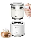 Milchaufschäumer Elektrisch 4 in 1 - morpilot Automatischer Milchaufschäumer 500 ml Leiser Betrieb Heiß & Kalt Milchaufschäumer Temperaturregelung Milchdampfer Wärmer für Kaffee Latte Capp