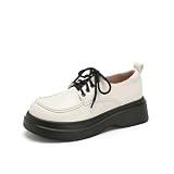 Damen Casual High Heels Dicke Sohle College-Stil Pendeln Erhöhte Lefou Schuhe Leichtes Bequemes Einfaches Temperament Atmungsaktiv Junge High H