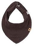 NAME IT Halstuch Baby Dreieckstuch UNI in Rippoptik Organic Cotton (Seal Brown)