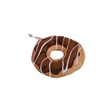 Quietschendes Latex-Hundespielzeug in Donut-Form, Kauspielzeug für Welpen, Molarenspielzeug, interaktives Spielspielzeug für kleine und mittelgroße H
