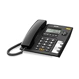 ALCATEL T56 - Schnurgebundenes Festnetztelefon - Digitales Display - Freisprechfunktion - Anrufprotokoll - Wahlwiederholungstaste - 4 Direktwahltasten - Schw