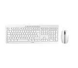 CHERRY STREAM DESKTOP, Kabelloses Tastatur- und Maus-Set, Deutsches Layout (QWERTZ), 2,4 GHz Funk, Leiser Tastenanschlag, Batteriebetrieben, Weiß-G