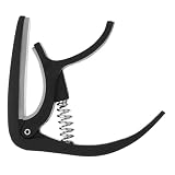 TOGEVAL Kapodaster für Volksgitarre stimmgerät für elektronische gitarre Ukulele Kapodaster E-Gitarre Kapodaster gitarren capo gitarren-kapodaster Gitarrenpart Ukulele-Tuner Plastik Black