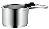 WMF Simmertopf induktion mit Temperaturanzeige 1,5l, Milchtopf Induktion, Wasserbadkocher herausnehmbaren Einsatz, Cromargan E