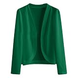 CHENSIYU Bolero Damen Festlich Langarm Jacke Elegant Damen Cardigan Strickjacke Kurz Trachtenjacke Tops Brautjacke Jäckchen Ob