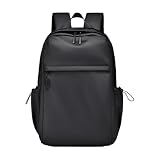 JISADER Rucksack, wasserdicht, Bücherrucksack, 15-Zoll-Laptoptasche, Laptop-Rucksack, Schw