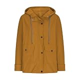 Wasserdichte Damen-Jacken in Übergröße – Damen-Fleecejacken mit durchgehendem Reißverschluss, wasserdichte Softshell-Jacke, Fleece-gefüttert, klobige Strickjacken, mittellang, Herb