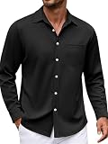 Shirt Herren Einfarbig Casual Shirt Herren Mode Kariert Shirt Herren Longsleeve Shirt Herren Persönlichkeit Trend Druck Shirt Herren F-Black M
