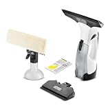 Karcher Fenstersauger WV 5 Plus N, Akkulaufzeit: 35 min, LED-Ladezustandsanzeige, 2 Absaugdüsen, Sprühflasche mit Mikrofaserbezug, 20 ml Fensterreinig