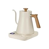 perfk Schwanenhals-Wasserkocher, Teekessel, leicht, zum Warmhalten, zum Übergießen von Kaffee, für Teeliebhaber in der Küche, Weiß