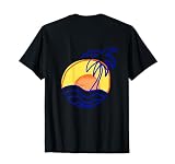 Island Club Design mit handgezeichneten Illustrationen T-S