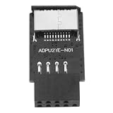 OTOTEC USB 2.0 Internal Header (9-Pin) to USB 3.1/3.2 Type-C (20-Pin) A-Key Front Panel Adapter, USB Typ-E-Anschlüsse auf PC Frontblende Verlängerung Adap