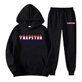 Trapstar Jogginganzug Streetwear Tracksuit für Herren Corteiz Tracksuit Buchstaben Druck Lose Hoodies und Jogginghosen Y2K Hip Hop Streetwear Unisex Pullover Oberteile und Sporthosen Trapstar Anzug
