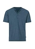 Trigema Herren T-Shirt mit Knopfleiste Deluxe Baumw