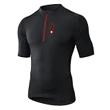 MEETWEE Herren Radtrikot Kurze-/Langarm Radtrikots für Herren, Fahrradbekleidung Herren, T-Shirts für Radfahrer, Atmungsaktives Radtrikot, Schnell trocknendes Fahrradtrikot, Rennrad-Trik