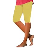 Umstandsleggings für Damen, formelle Leggings, für Damen, UK-Braun für Damen, aktives Tragen, Strumpffüller für weiße Baumwolle, für psychedelische, gelb, L