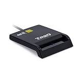 TooQ TQR-210B - Externes Lesegerät für elektronische DNI und Smartcards (DNIe), USB 2.0, Schwarzweiß, 480 Mbit/