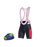 Radlerhose, MTB, Sport, Fahrrad, schnell trocknend, atmungsaktiv, gepolstert, 20D-Gel-Pad, Trägerhose, e, L