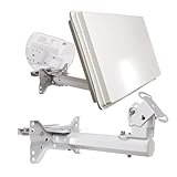 Selfsat H30 D1 – Kompakte SAT Flachantenne mit Single-LNB – Ideal für Balkon und Wohnmobil, Digital SAT Antenne für Astra 19.2° und Hotbird, Weiß