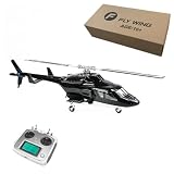 Metalakaer RC Hubschrauber für Erwachsene, FW450L Airwolf 450 -Klasse 2.4G RC Militärhubschrauber mit GPS-Ortung, Vier Flugmodi (RTF Version/Right-Hand Flight Control)