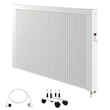 eVARMO Flächenspeicherheizung Mobile areo direct 1950 Watt - simples Thermostat - mit Laufrollen und Winkelstecker - Appsteuerung ohne Zusatzhardware mög