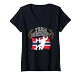 Damen Handball Norwegen Trikot Handballspieler Handballspiel T-Shirt mit V