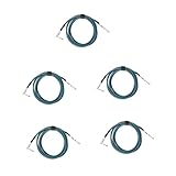 Vaguelly 5St Gitarrenkabel gitarrenzubehör verbindungskabel Studiokabel Gitarrenanschlusskabel Kabel mit optimalem Signaltransfer Bühnenkabel Gitarren-Audiokabel E-Bass-Audiokabel M