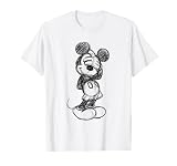 Disney Mickey Mouse Shy Sketch in Black T-S