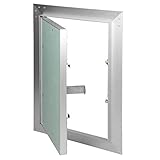 ECD Germany Revisionsklappe Revisionstür GK-Einlage 200x300mm Gipskarton 12,5mm Alu Rahmen Revision Wartungstür Wartungsklappe Wartung Reinigungsklappe Wartungsöffnung Feuchtraumgeeignet Trockenb