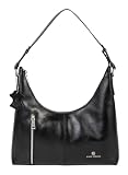 Marc Picard Leder Schultertasche Firenze Shoulder Bag Moon Black schw
