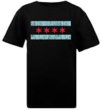 Chicago Flagge Kid Black Tee Reguläres Unisex-T-S